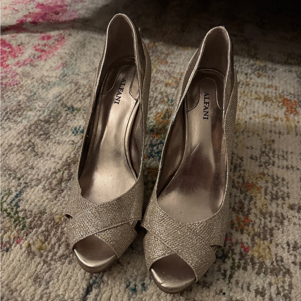 Alfani Gold Heels Elegant and Stylish